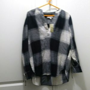 NWT Long sleeve plaid shirt